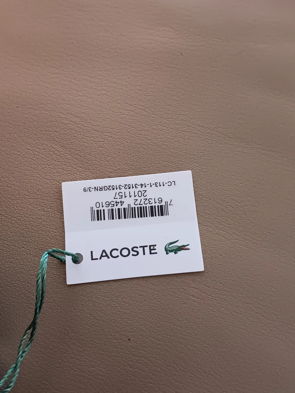 Lacoste Silver Dial Watch with Green Strap and Crocodile Logo
